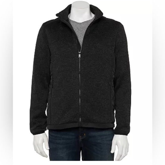 Apt. 9 Sweater Jacket Sherpa-Lined Fleece Men’s Size XXL Black NWT Nice! - Picture 3 of 3